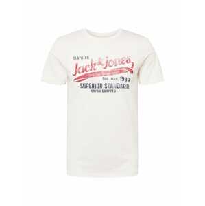 JACK & JONES Tričko 'BILL'  tmavomodrá / svetločervená / biela