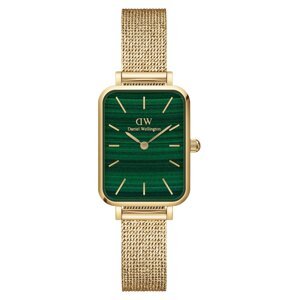Daniel Wellington Analógové hodinky 'Quadro Pressed Evergold G Green'  zlatá / tmavozelená