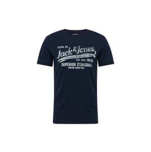 JACK & JONES Tričko 'BILL'  námornícka modrá / sivá