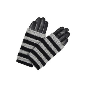 MARKBERG Prstové rukavice  sivá / čierna