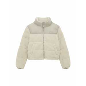 Pull&Bear Zimná bunda  svetlosivá / biela