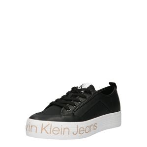 Calvin Klein Jeans Nízke tenisky  zlatá / čierna / biela
