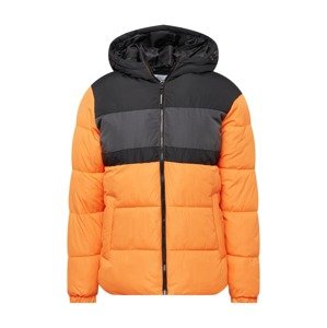 JACK & JONES Prechodná bunda  tmavosivá / oranžová / čierna