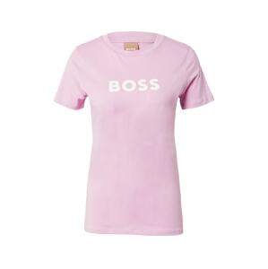 BOSS Orange Tričko 'Elogo'  ružová / biela