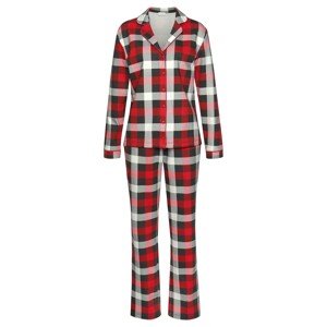 LASCANA Pyžamo  červená / čierna / biela