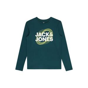 Jack & Jones Junior Tričko 'LUCA'  jablková / tmavozelená / biela
