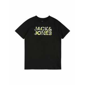 Jack & Jones Junior Tričko 'JOBBE'  sivá / kiwi / čierna