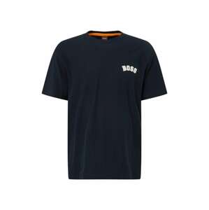 BOSS Orange Tričko  námornícka modrá / biela