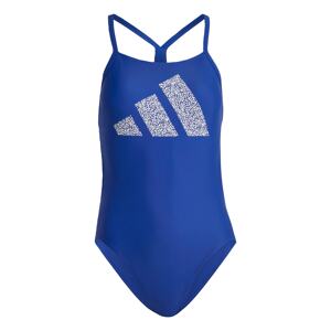 ADIDAS PERFORMANCE Športové jednodielne plavky '3 Bar Logo Print'  kráľovská modrá / biela