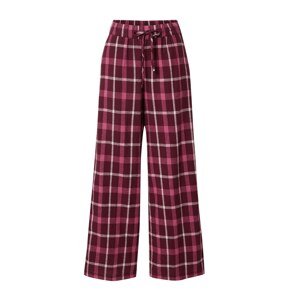 ESPRIT Pyžamové nohavice  ružová / bordová / biela