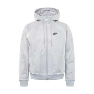 Nike Sportswear Prechodná bunda 'CIRCA WINDRUNNER'  sivá / čierna / biela