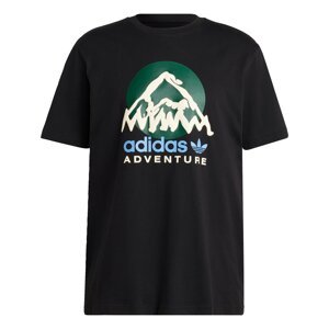 ADIDAS ORIGINALS Tričko 'Adventure Mountain Front'  modrá / tmavozelená / čierna / biela