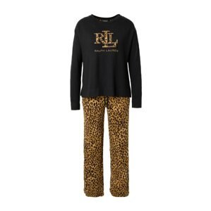 Lauren Ralph Lauren Pyžamo  farba ťavej srsti / hnedá / staroružová / čierna