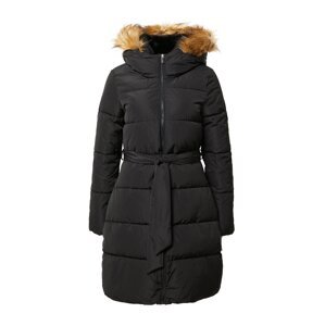 Lindex Zimný kabát  žltohnedá / čierna