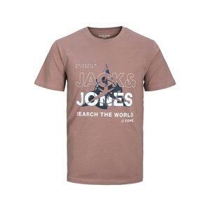 JACK & JONES Tričko 'Hunt'  námornícka modrá / svetlofialová / čierna / biela