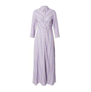 Y.A.S Košeľové šaty 'Savanna'  krémová / fialová