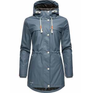 NAVAHOO Prechodný kabát 'Rainy Forest'  modrosivá / oranžová / biela