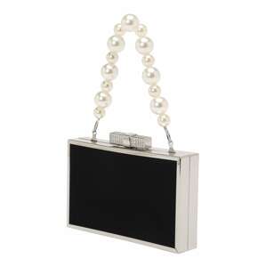 River Island Listová kabelka  čierna / strieborná / priehľadná / perlovo biela