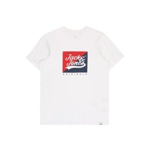 Jack & Jones Junior Tričko 'BECKSS'  enciánová / jasne červená / biela