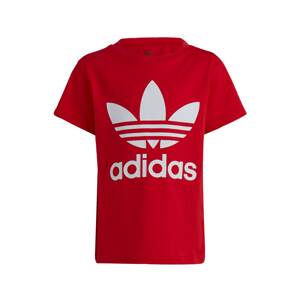 ADIDAS ORIGINALS Tričko 'Adicolor Trefoil'  červená / biela
