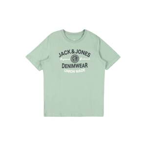 Jack & Jones Junior Tričko  námornícka modrá / svetlozelená / biela