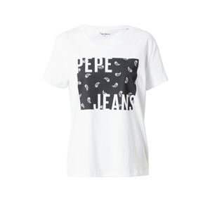 Pepe Jeans Tričko 'LUCIE'  čierna / biela