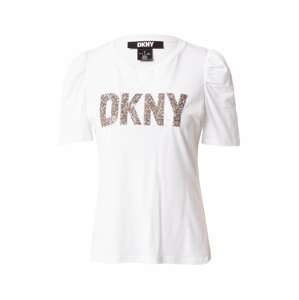 DKNY Tričko  zlatá / biela