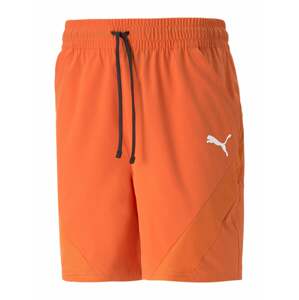 PUMA Športové nohavice  oranžová / biela