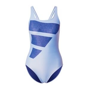 ADIDAS PERFORMANCE Športové jednodielne plavky 'Big Bars Graphic'  modrá / svetlomodrá / biela