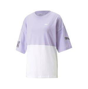 PUMA Oversize tričko  levanduľová / čierna / strieborná / biela
