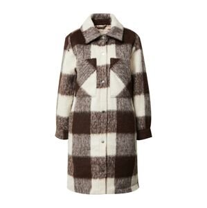 Abercrombie & Fitch Prechodný kabát  hnedá / biela