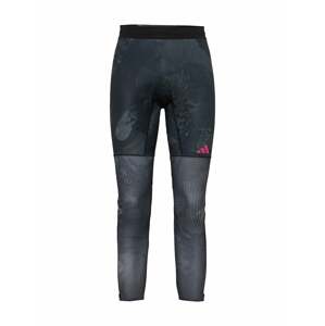 ADIDAS PERFORMANCE Športové nohavice  sivá / ružová / čierna