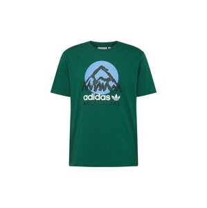 ADIDAS ORIGINALS Tričko 'Adventure Mountain Front'  námornícka modrá / svetlomodrá / tmavozelená / biela