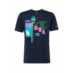 Champion Authentic Athletic Apparel Tričko  modrá / zelená / ružová / čierna / biela