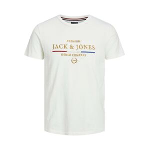 JACK & JONES Tričko  námornícka modrá / zlatá žltá / krvavo červená / biela