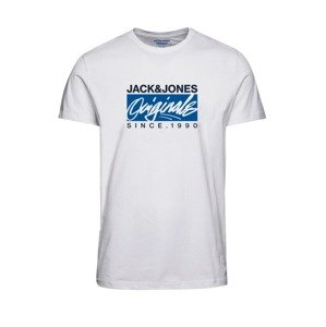 JACK & JONES Tričko 'RACES'  modrá / čierna / biela