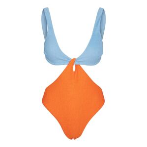 VERO MODA Jednodielne plavky 'SWETA'  modrá / oranžová