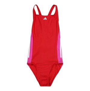 ADIDAS PERFORMANCE Športové plavky 'Cut 3-Stripes'  ružová / červená / biela