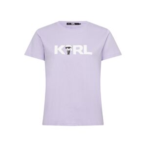 Karl Lagerfeld Tričko ' Ikonik 2.0 '  levanduľová / biela