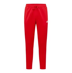 ADIDAS SPORTSWEAR Športové nohavice 'Tiro Suit-Up Lifestyle'  ohnivo červená / biela