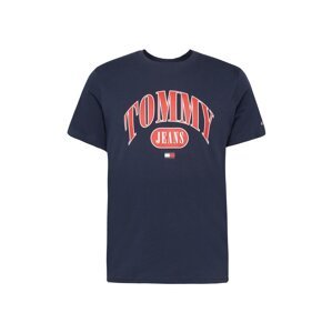 Tommy Jeans Tričko 'Regular Entry'  námornícka modrá / červená / biela