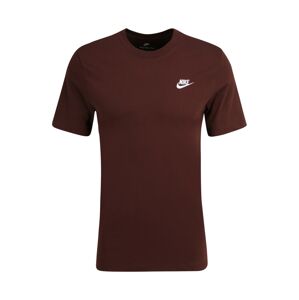 Nike Sportswear Tričko 'Club'  čokoládová / biela