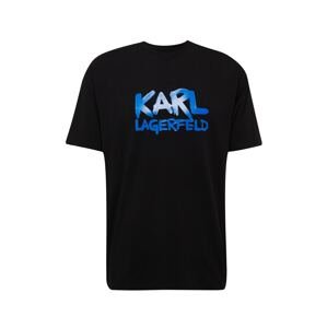 Karl Lagerfeld Tričko  modrá / čierna / šedobiela