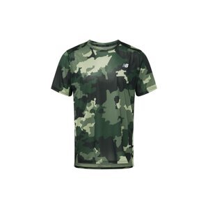 new balance Funkčné tričko  zelená / tmavozelená / čierna / biela