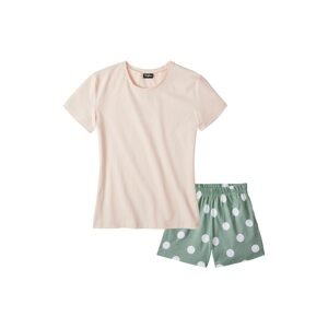 BUFFALO Pyžamo  zelená / pastelovo ružová / biela