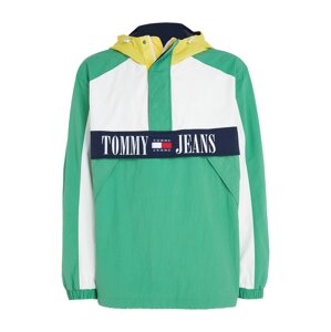 Tommy Jeans Prechodná bunda 'Chicago Archive'  námornícka modrá / svetložltá / zelená / biela