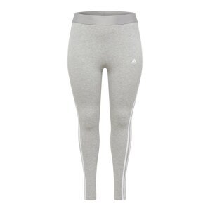 ADIDAS SPORTSWEAR Športové nohavice 'Essentials 3-Stripes '  sivá melírovaná / biela