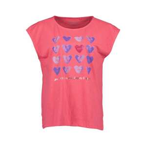 BLUE SEVEN Tričko  pastelovo fialová / tmavofialová / ružová / strieborná