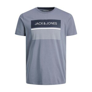JACK & JONES Tričko 'TRAVIS'  námornícka modrá / dymovo modrá / biela