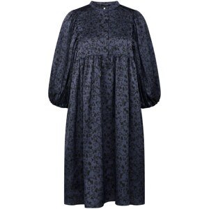 BRUUNS BAZAAR Košeľové šaty 'Acacia Sarina'  modrosivá / čierna